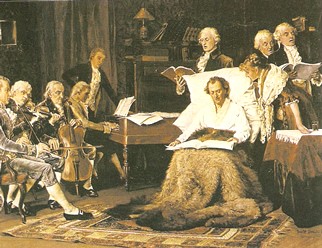 Víspera de la muerte de Mozart - Pintura de Thomas Shields